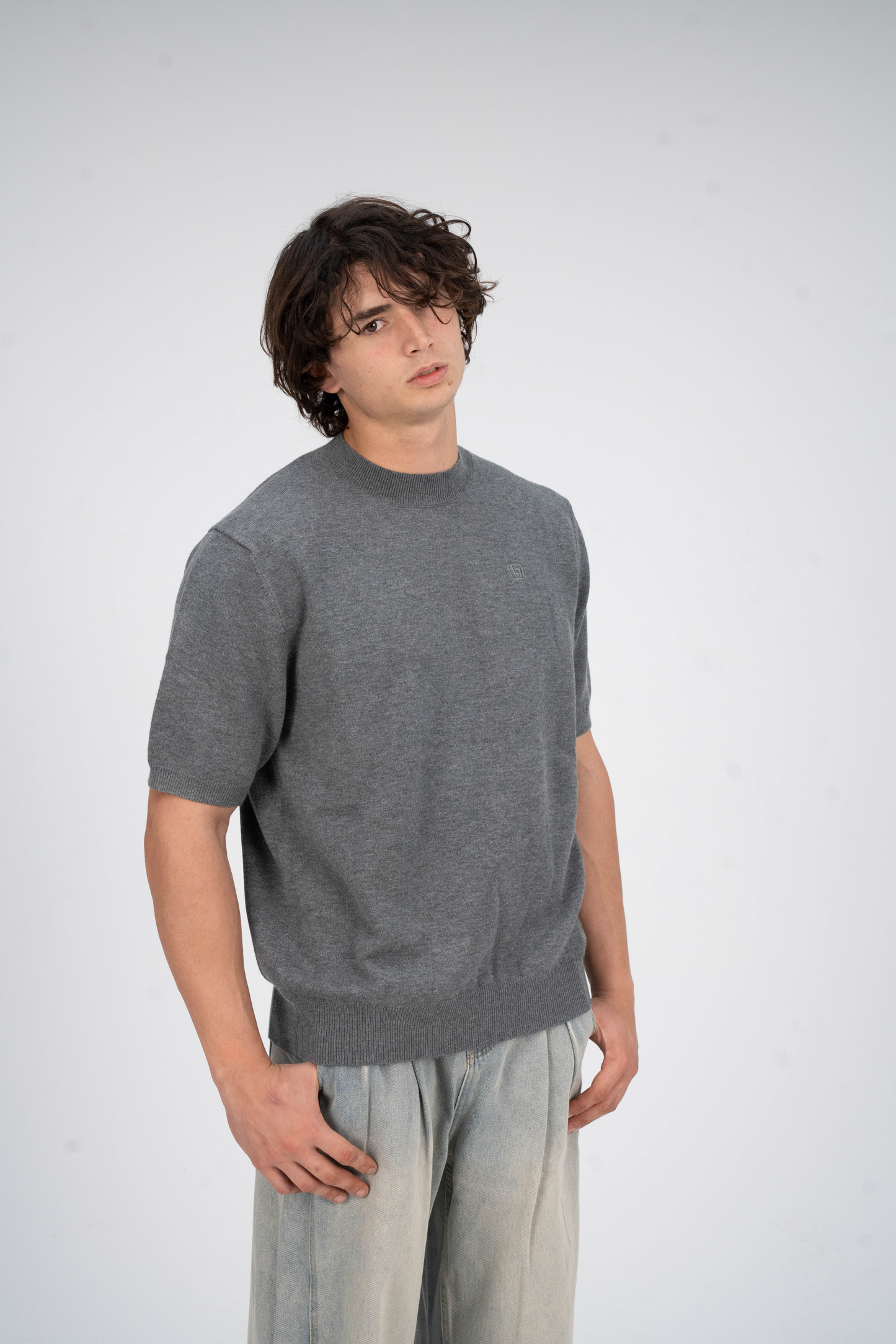 Short Sleeve Sweats Grey