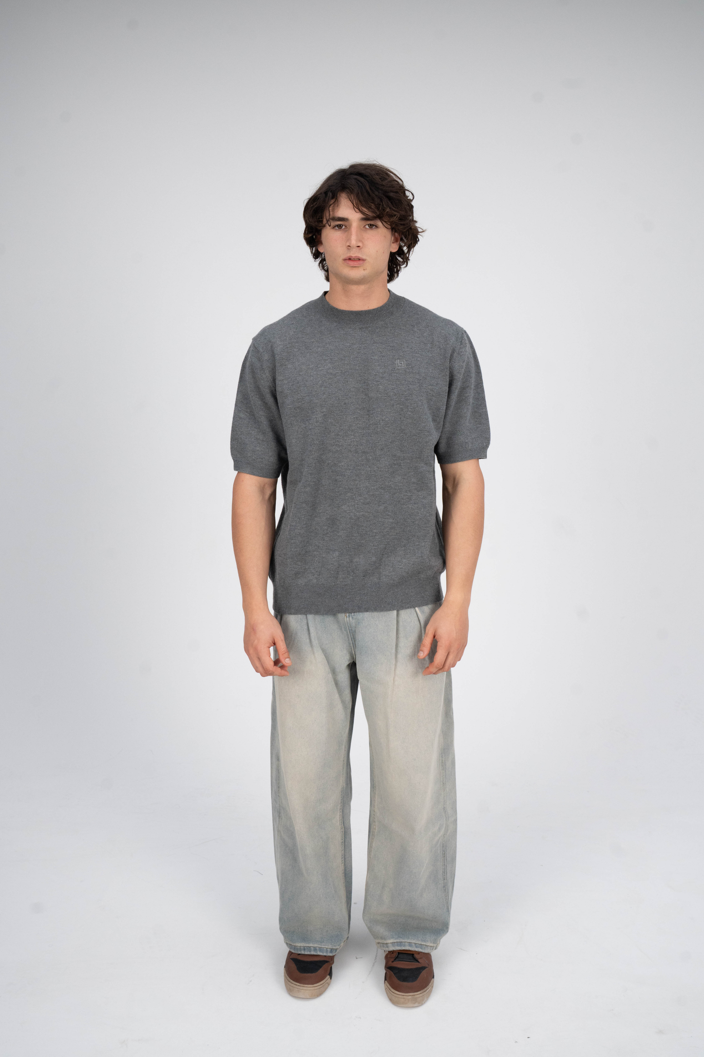 Short Sleeve Sweats Grey