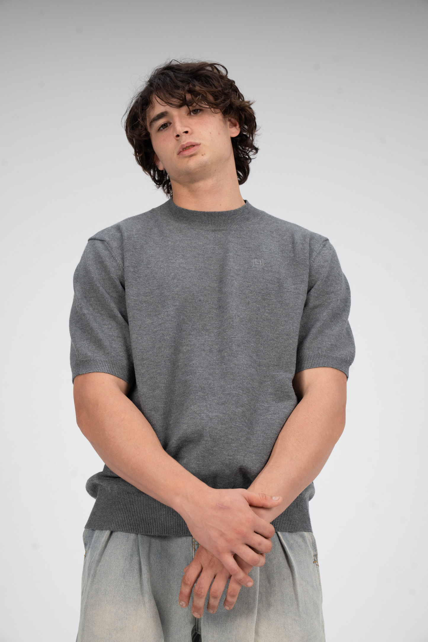 Short Sleeve Sweats Grey