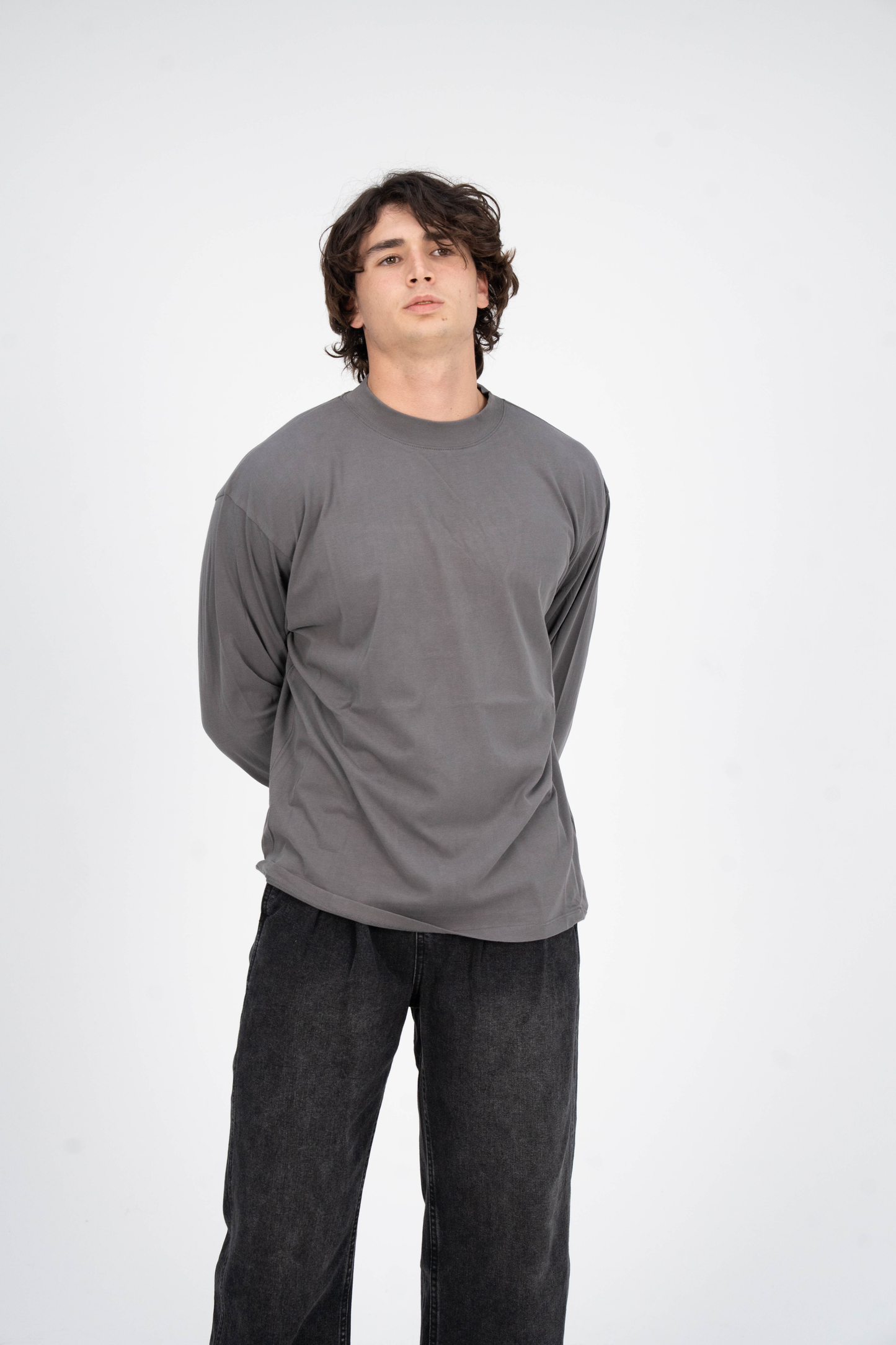 Supima Long Sleeve Shirt Grey