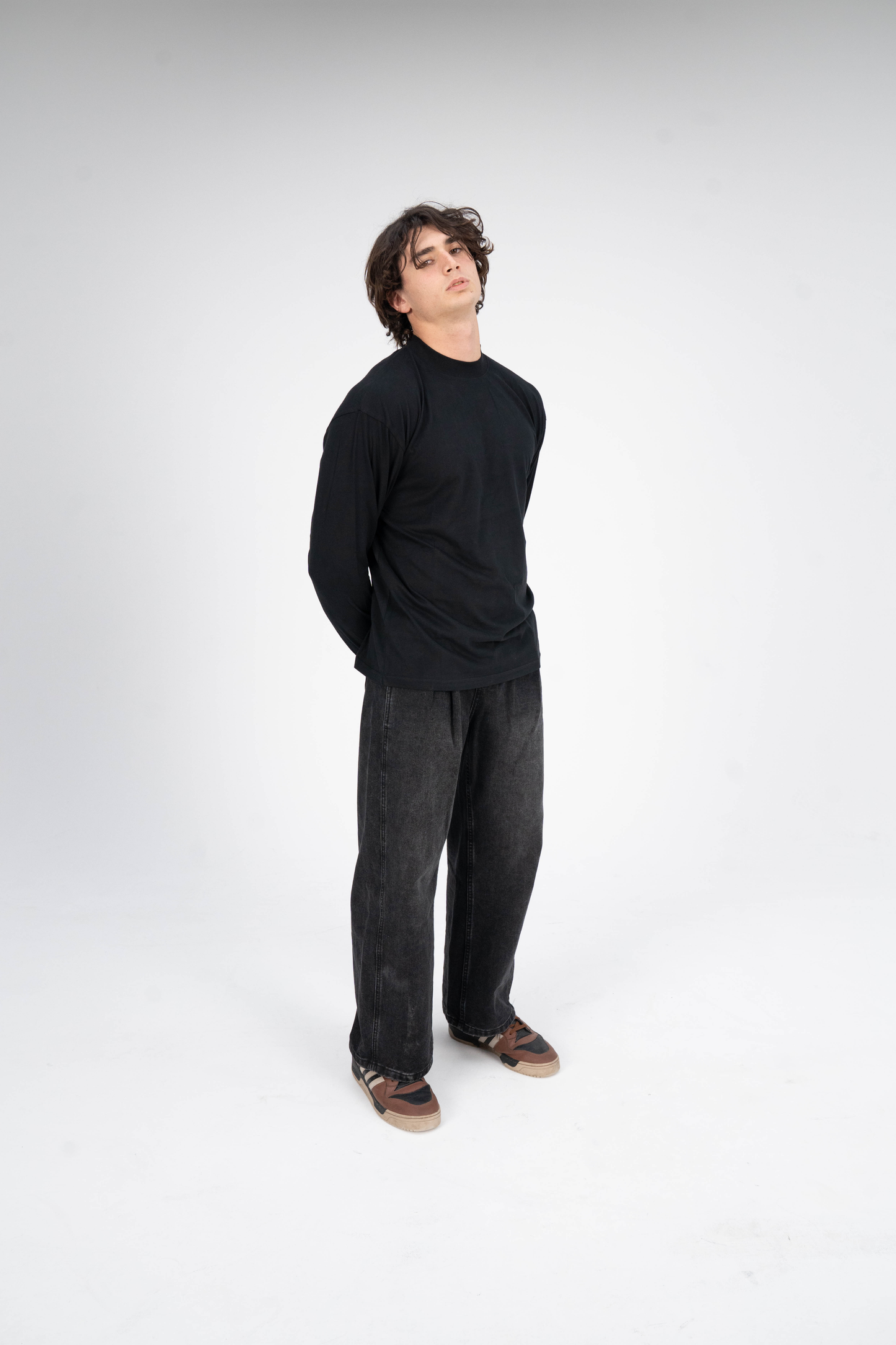 Supima Long Sleeve Shirt Solid Black