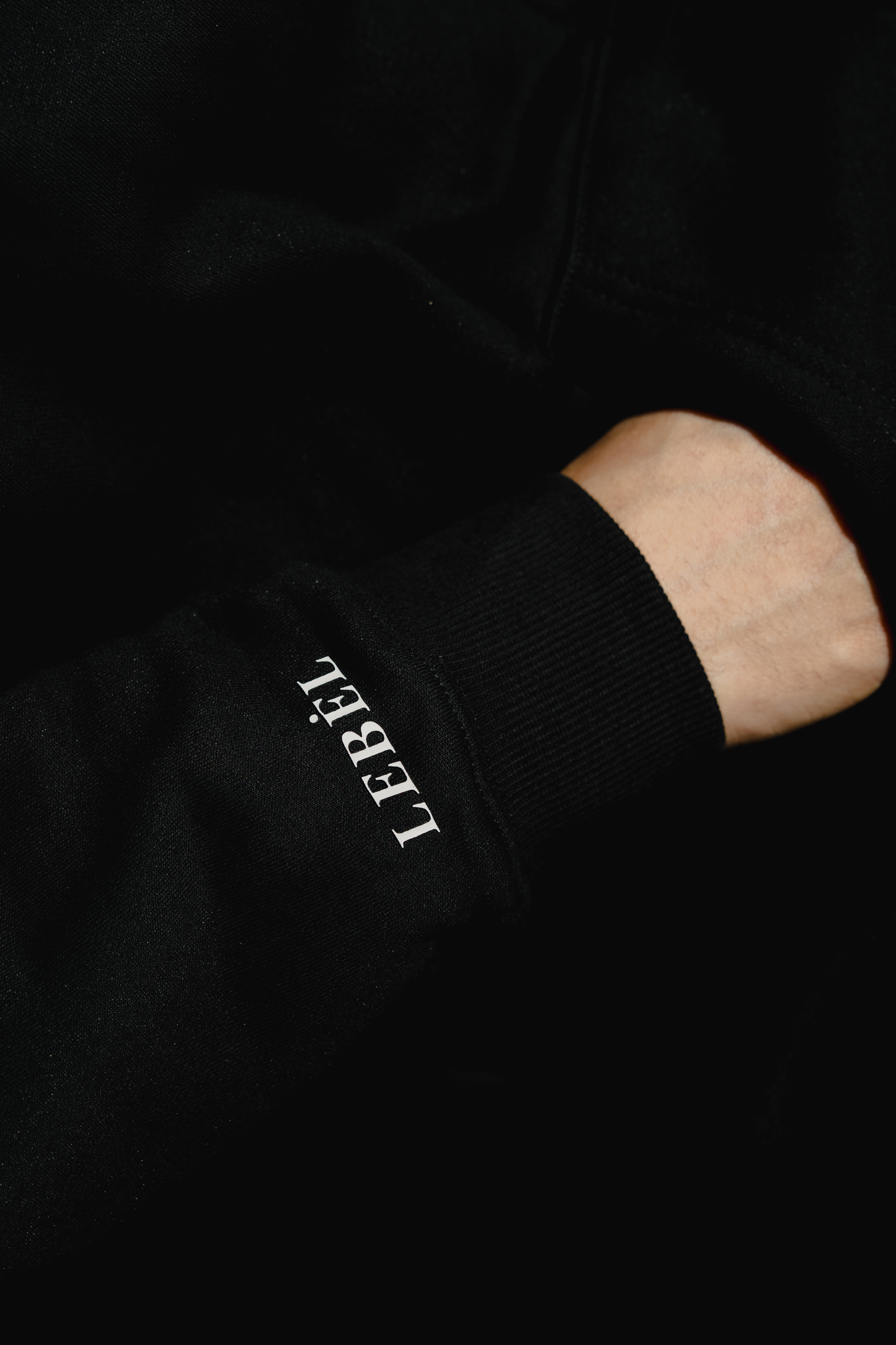 Double Zipper Hoodies Solid Black