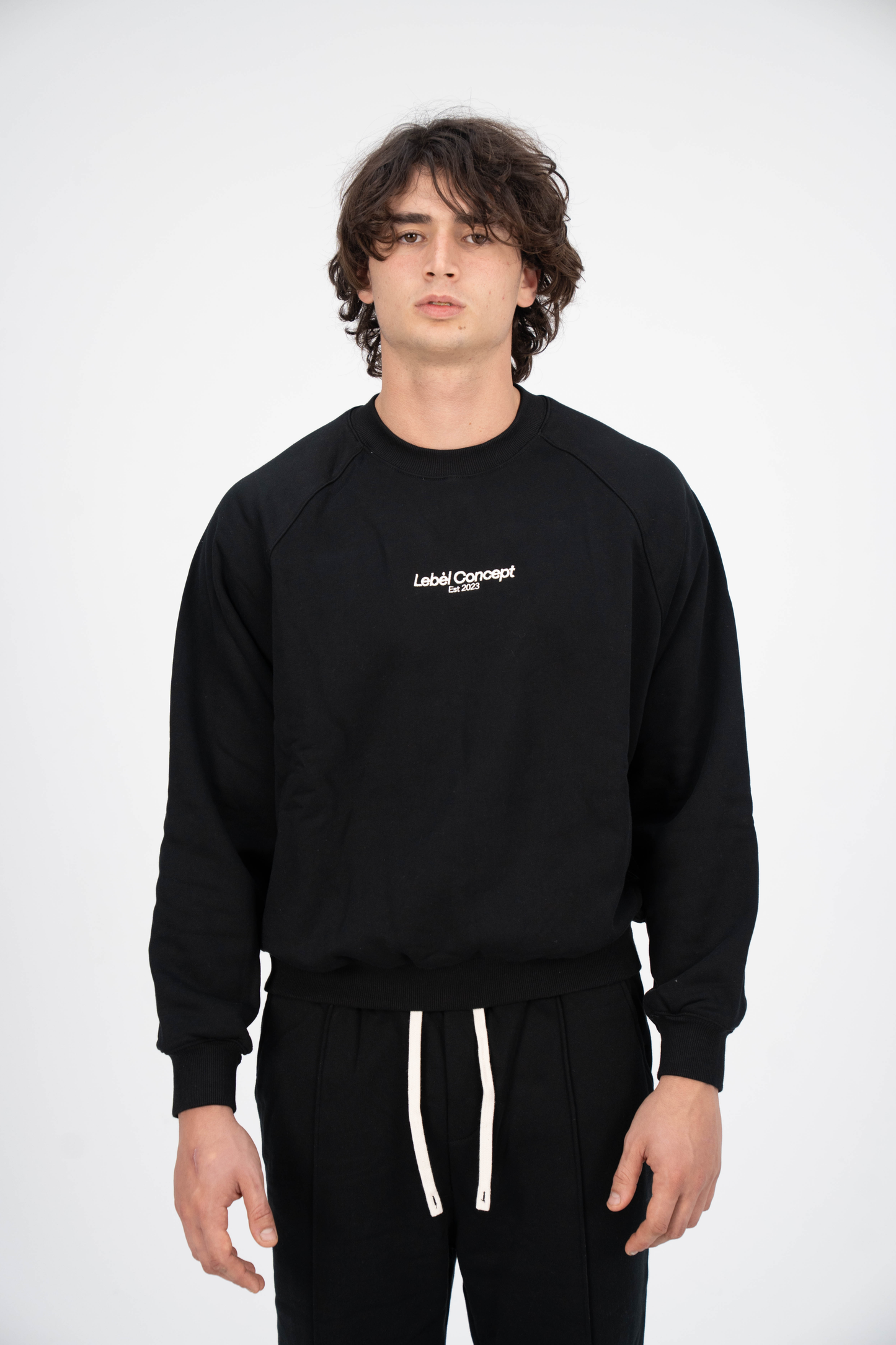 Long Sleeve Sweatshirts Solid Black