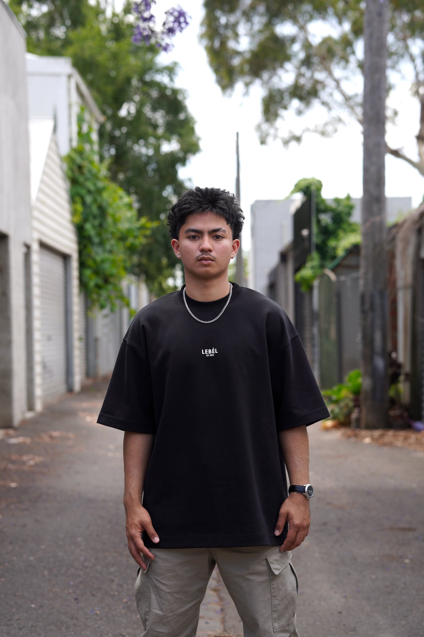 Signature Tees with Metal Hardware Black V1