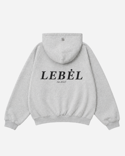 Double Zipper Hoodies Grey