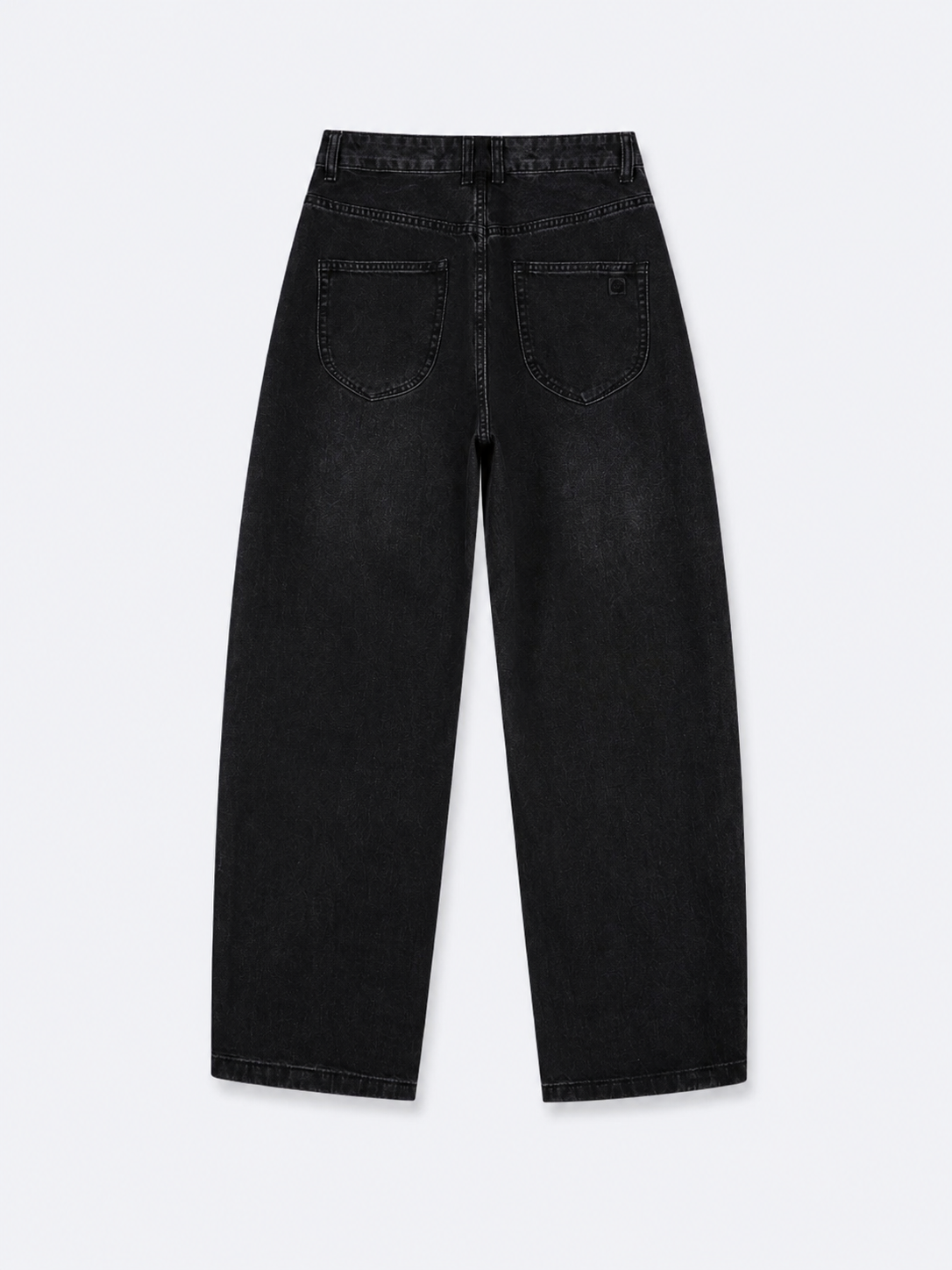 Pleated Jeans Stoned Black