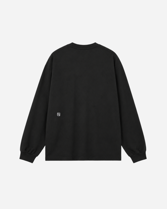 Supima Long Sleeve Shirt Solid Black