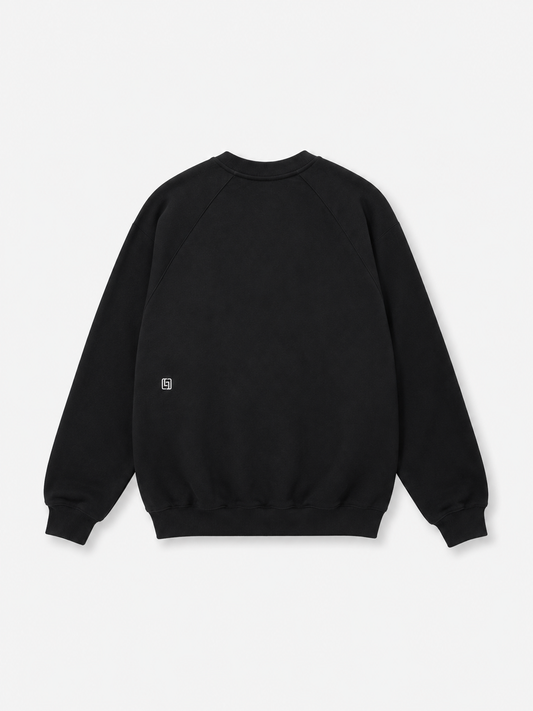 Long Sleeve Sweatshirts Solid Black