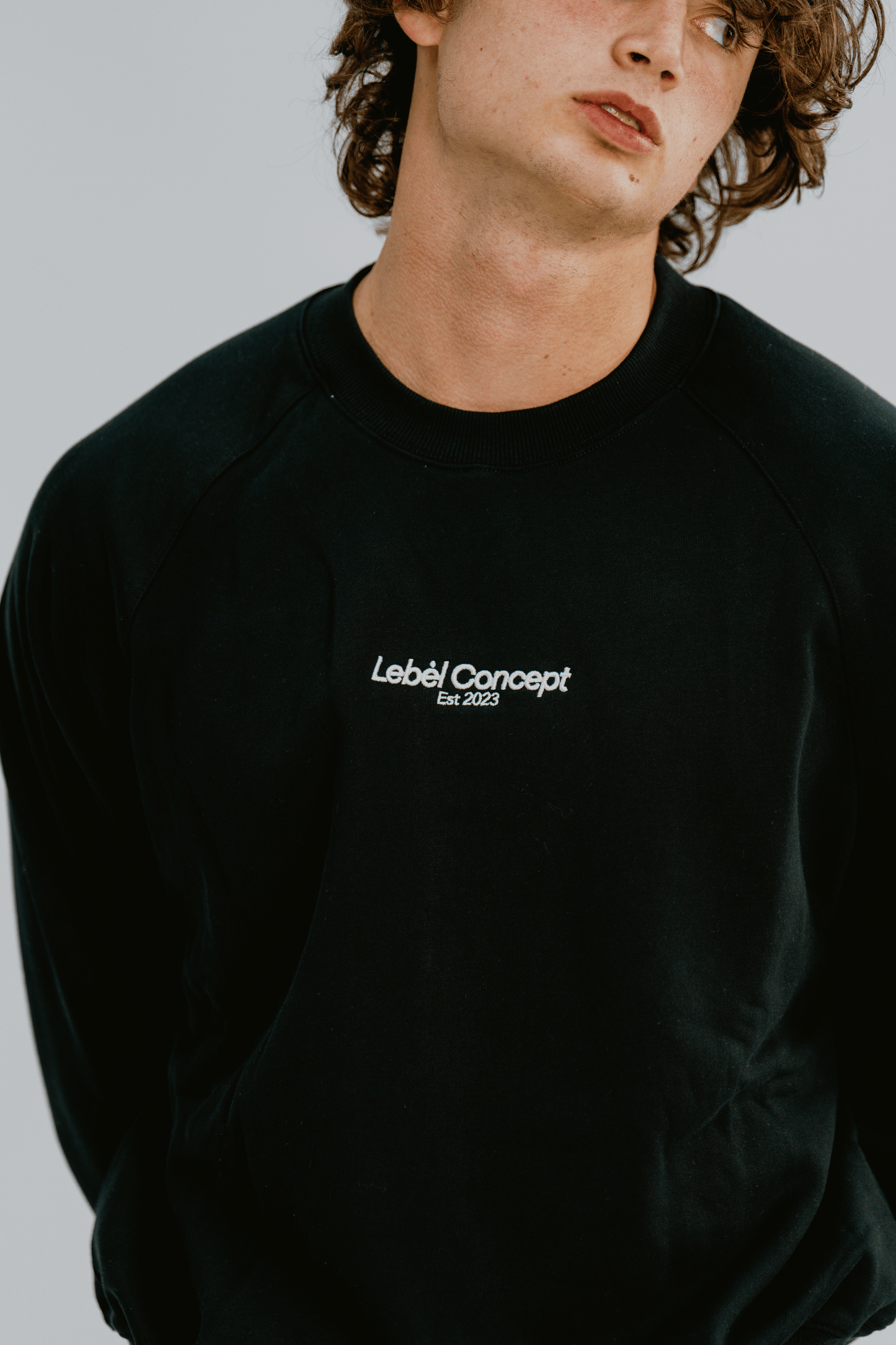 Long Sleeve Sweatshirts Solid Black